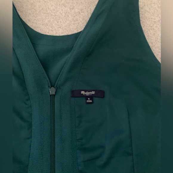 Madewell Midnight Green Sleeveless Dress - Picture 7 of 11